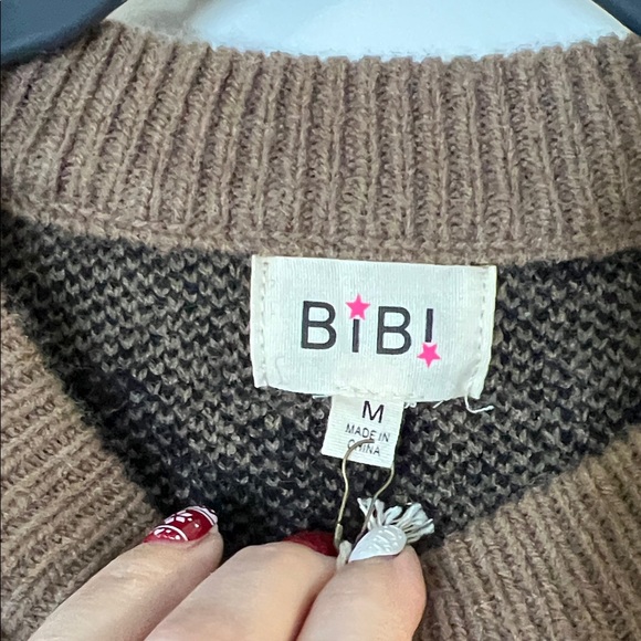 BiBi Brown and Black Leopard Print Sweater - Picture 2 of 6